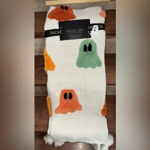 Cute 🥰 TikTok Viral Rachel Zoe White & Multi Colours Ghost 👻 Throw 50” X 70”